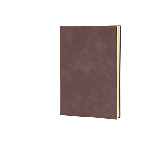 A5 printed logo custom PU leather hardcover notebook hard leather daily schedule manual notepad