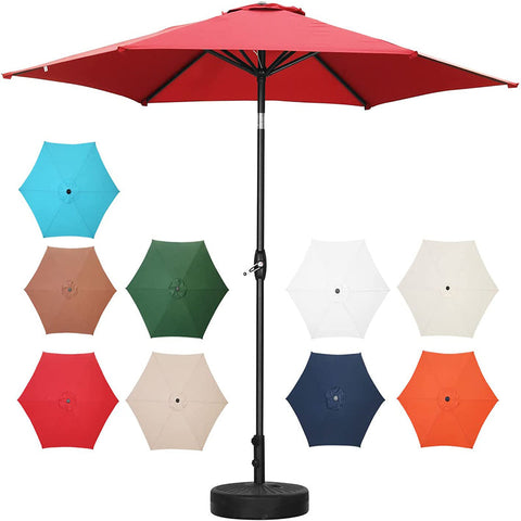 7.5FT Patio Umbrella Outdoor for Garden Beach Umbrella with Push Button Tilt