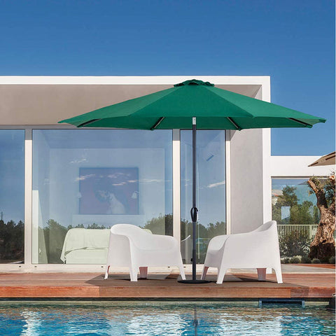 10 FT Patio Umbrella Outdoor Table Market for Garden Beach Umbrella With Auto Push Button Tilt