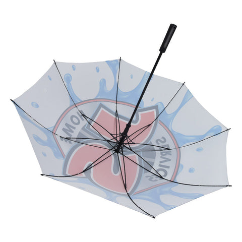 Fiberglass sunshade large design custom branded logo windproof big promotional customized golf umbrella with logo