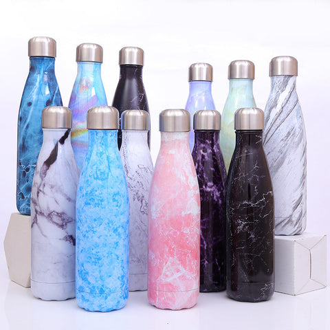 500ml  Vacuum Insulated Travel Water Bottle Leak-Proof Double Walled Cola Shape Stainless Steel Water Bottle