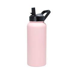 BPA Free Wide Mouth Sport Water Bottle Double Wall Stainless Steel Vacuum Flask Custom Logo with Handle Lid