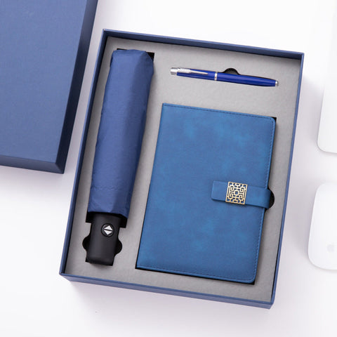 Fashion Design Business Souvenirs Items Corporate Umbrella Notebook Pen Promotion Gift Sets