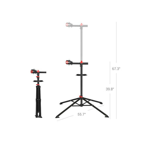 Quick Release Bike Repair Stand Steel Stable with Tool Tray